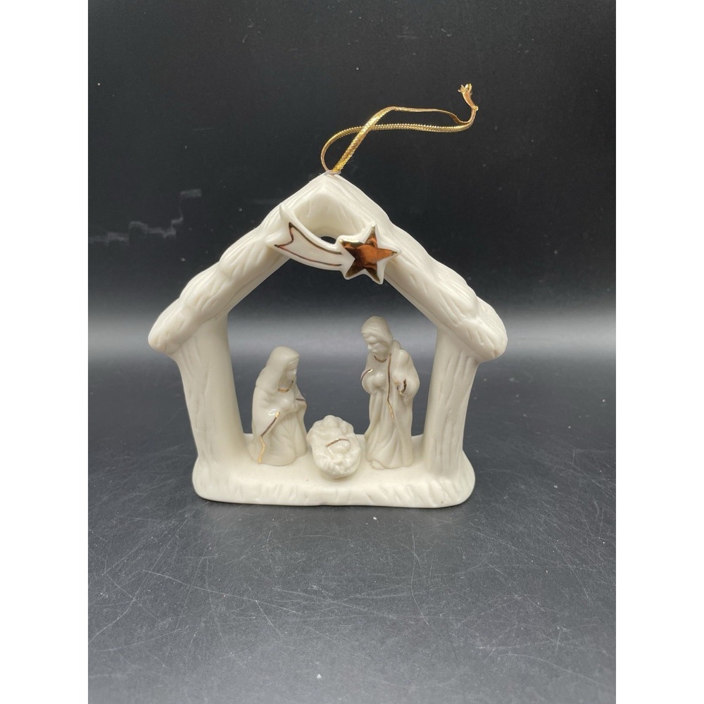 The Promise Nativity Bisque Porcelain Figurine Christmas Ornament 4" Tall